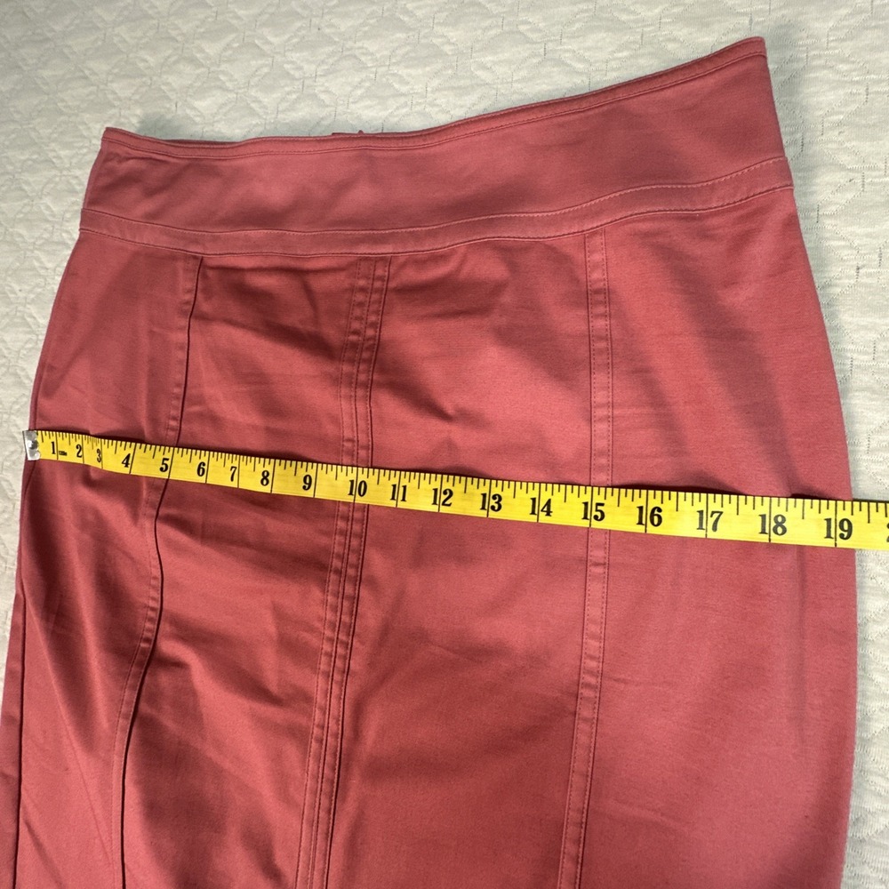 Ann Taylor Women's Pencil Skirt Sz 6 Pink A Line Stretch Cotton - Picture 8 of 9